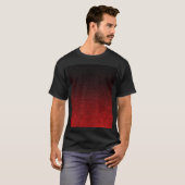 Falling Red & Black Glitzer Gradient T-Shirt (Vorne ganz)