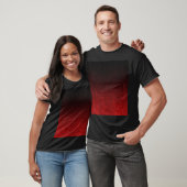 Falling Red & Black Glitzer Gradient T-Shirt (Unisex)