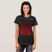 Falling Red & Black Glitzer Gradient T-Shirt (Vorne ganz)