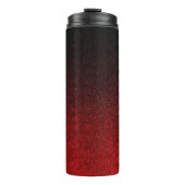 Falling Red & Black Glitzer Gradient Thermosbecher (Vorderseite)