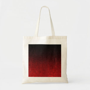 Falling Red & Black Glitzer Gradient Tragetasche