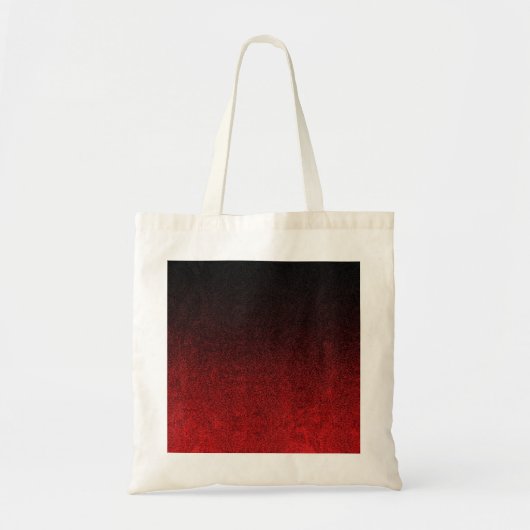Falling Red & Black Glitzer Gradient Tragetasche (Vorne)