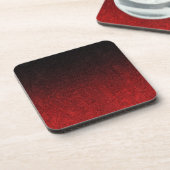 Falling Red & Black Glitzer Gradient Untersetzer (Linke Seite)