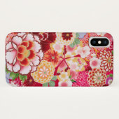 Falling Red Floral Burst Case-Mate iPhone Hülle (Rückseite (Horizontal))