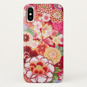Falling Red Floral Burst Case-Mate iPhone Hülle (Rückseite)