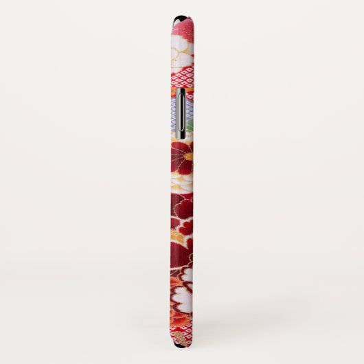 Falling Red Floral Burst Case-Mate iPhone Hülle (Hinten/Rechts)