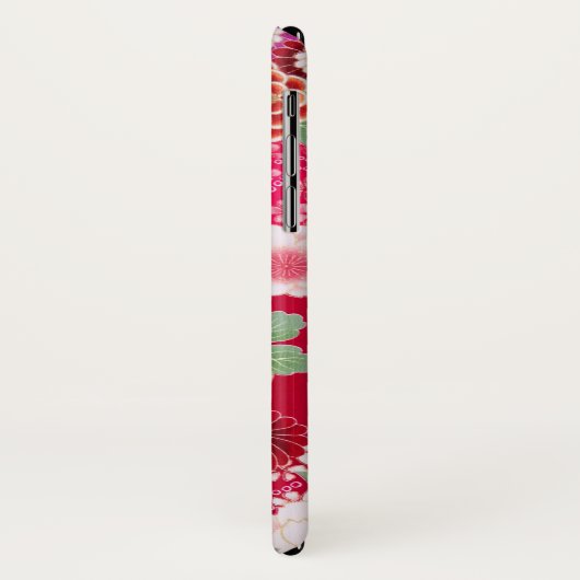 Falling Red Floral Burst Case-Mate iPhone Hülle (Hinten/Links)