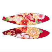 Falling Red Floral Burst Mini Basketball (Panele)