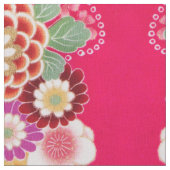 Falling Red Floral Burst Stoff (Nahaufnahme)