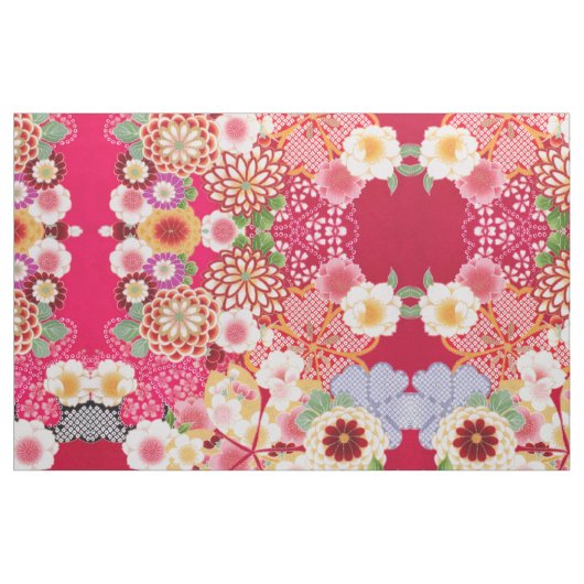 Falling Red Floral Burst Stoff (Fat Quarter (45,7 x 55,9 cm))