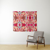 Falling Red Floral Burst Wandteppich (Beispiel (Horizontal))