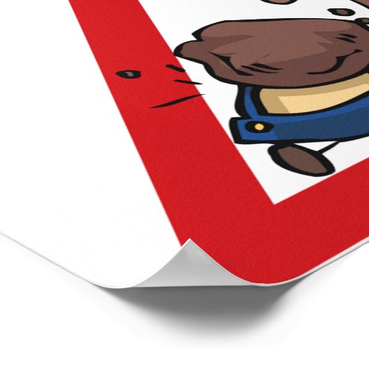 Falling Rocks Road Sign Poster (Ecke)