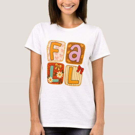 Falling Shirts☐ Fall festivities☐ Fall patchwork T-Shirt (Vorderseite)