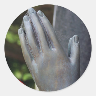 Falling Silent Prayer Runder Aufkleber