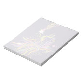 Falling star Fantasy garden Floral art. Notepad Notizblock (Rotiert)