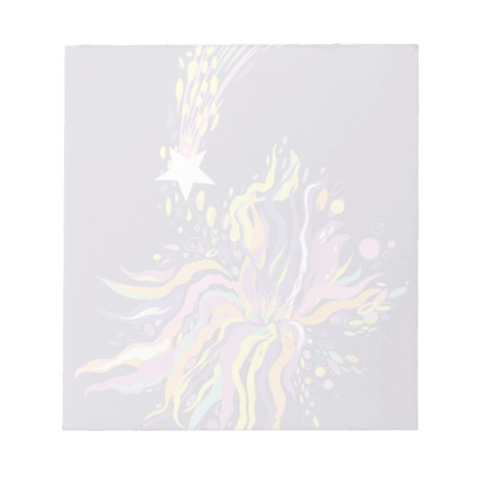 Falling star Fantasy garden Floral art. Notepad Notizblock (Vorderseite)