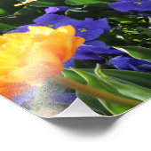 Falling Sunset Floral River Fotodruck (Ecke)