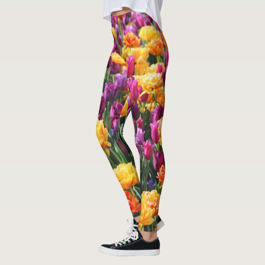 Falling Sunset Floral River Leggings (Links)