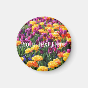 Falling Sunset Floral River Magnet
