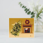 Falling Tree Kitty Postkarte (Stehend Vorderseite)