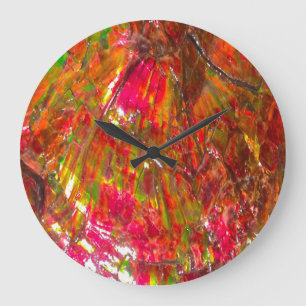 Falling Tropical Sunset Ammolit Große Wanduhr