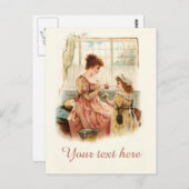 Falling Viktorianisch Daisy Chain Postkarte (Vorne/Hinten)