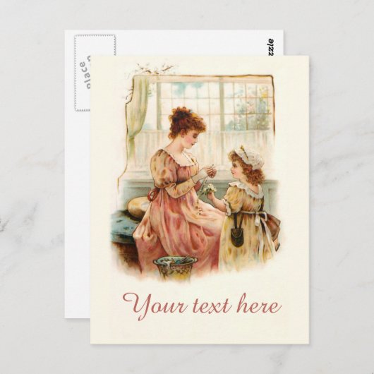 Falling Viktorianisch Daisy Chain Postkarte (Vorne/Hinten)