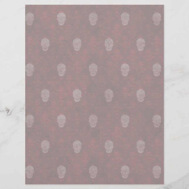 Falling Viktorianisch Skulls Red (Vorderseite)