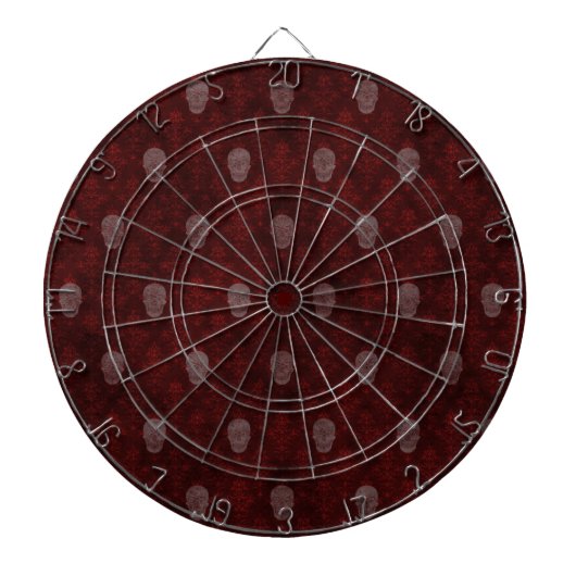 Falling Viktorianisch Skulls Red Dartscheibe (vorne)