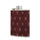 Falling Viktorianisch Skulls Red Flachmann (Links)