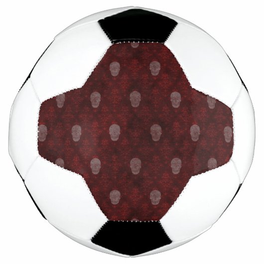 Falling Viktorianisch Skulls Red Fußball (Vorderseite)