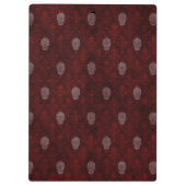 Falling Viktorianisch Skulls Red Klemmbrett (Rückseite)