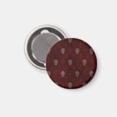 Falling Viktorianisch Skulls Red Magnet (Vorderseite/Rückseite)