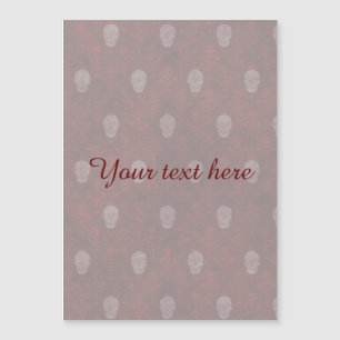 Falling Viktorianisch Skulls Red Magnetkarte