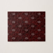 Falling Viktorianisch Skulls Red Puzzle (Horizontal)