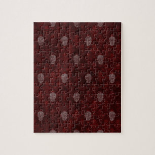 Falling Viktorianisch Skulls Red Puzzle