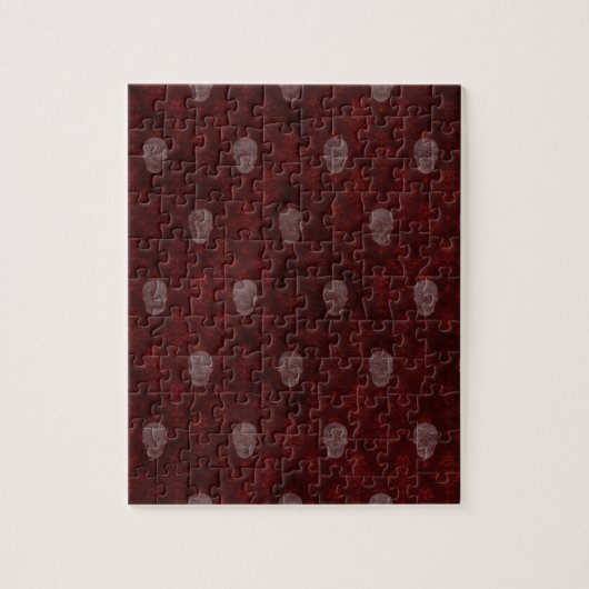 Falling Viktorianisch Skulls Red Puzzle (Vertikal)