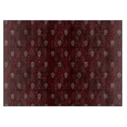 Falling Viktorianisch Skulls Red Schneidebrett (Vorderseite)