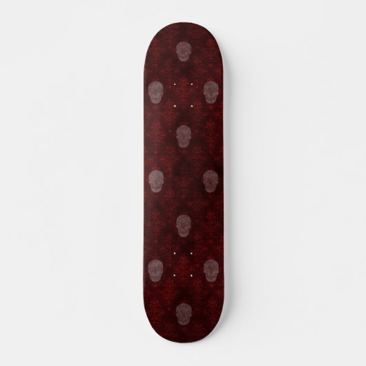 Falling Viktorianisch Skulls Red Skateboard (Vorne)