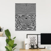 Falling Water Droplets in Ocean OP Art  Poster (Heimbüro)