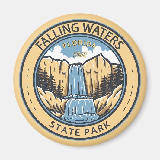 Falling Waters Staat Park Florida Abzeichen Magnet (Vorne)