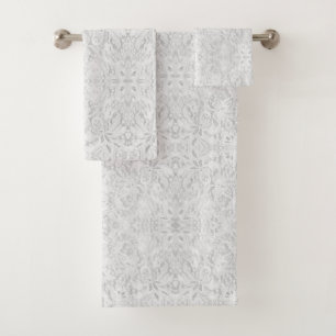 Falling White Lace Badhandtuch Set