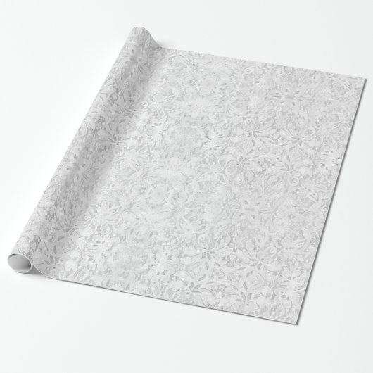 Falling White Lace Geschenkpapier (Ungerollt)