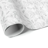 Falling White Lace Geschenkpapier (Rolleneckpunkt)