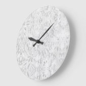 Falling White Lace Große Wanduhr (Winkel)
