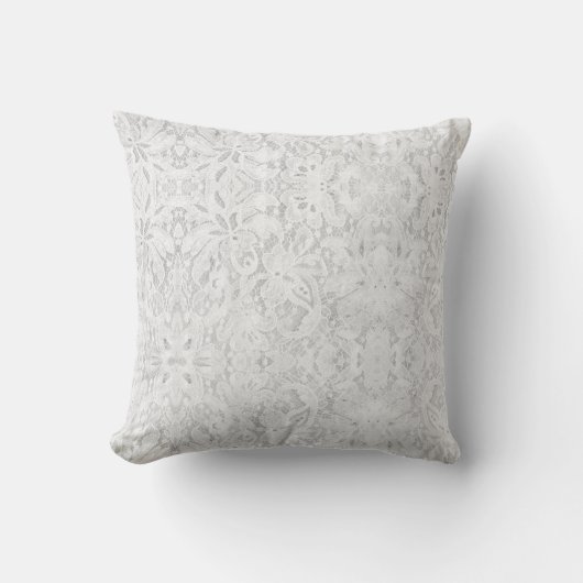 Falling White Lace Kissen (Vorderseite)