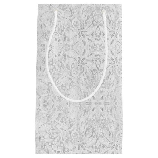 Falling White Lace Kleine Geschenktüte (Vorderseite)