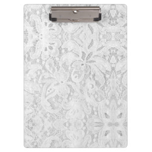 Falling White Lace Klemmbrett