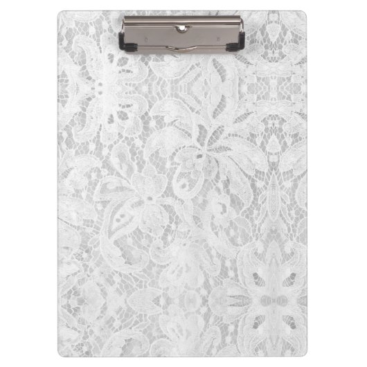 Falling White Lace Klemmbrett (Vorderseite)