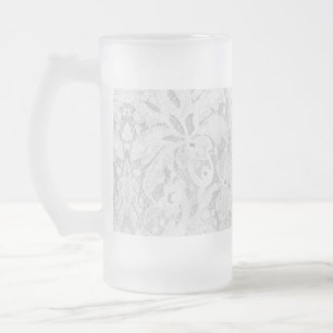 Falling White Lace Mattglas Bierglas